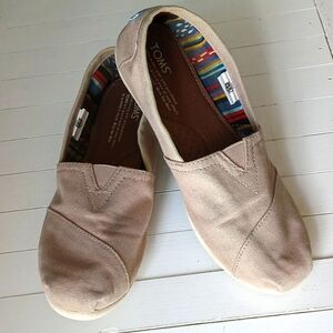Toms Alpargata Canvas Flats Womens Size 7 Beige Flats
